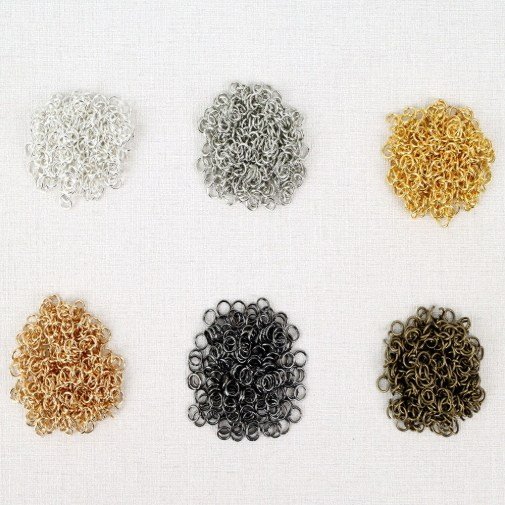 메탈 오픈형 오링 연결 O링 다양한 색상 사이즈 0.9 X 6mm (5g/약60개), 건블랙, 1개 상세 이미지 1