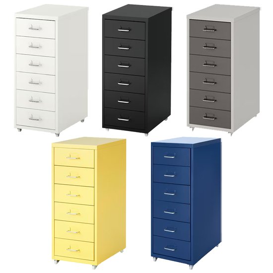 이케아 HELMER 헬메르 6단 이동식서랍장, 블루 상세 이미지 1