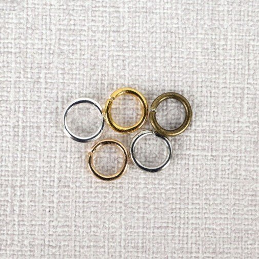 메탈 오픈형 오링 연결 O링 다양한 색상 사이즈 0.9 X 6mm (5g/약60개), 건블랙, 1개 상세 이미지 1