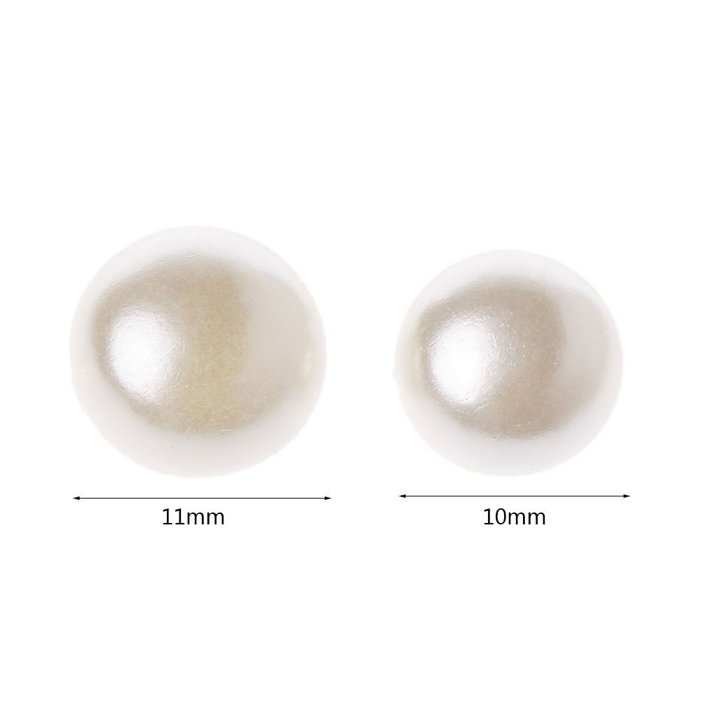 바느질 진주 단추 50pcs 플라스틱 라운드 버튼 세트 홈 중심 결혼식, 10mm, 50개할인 상세 이미지 2