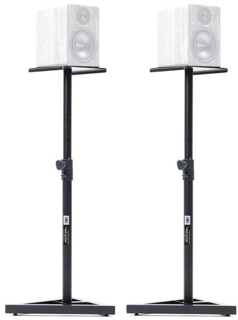 아이엠아이 모니터스피커스탠드 1조(2개입) 660mm-1150mm, 블랙