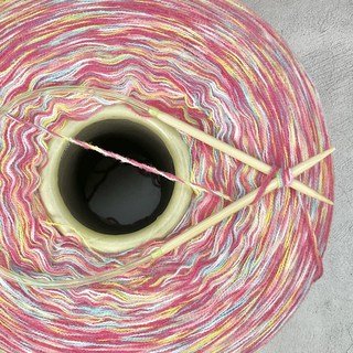 (3합) 소프트 나염사 (레인보우 샤베트) 500g 콘사 니트컨테이너 [4258], 1개