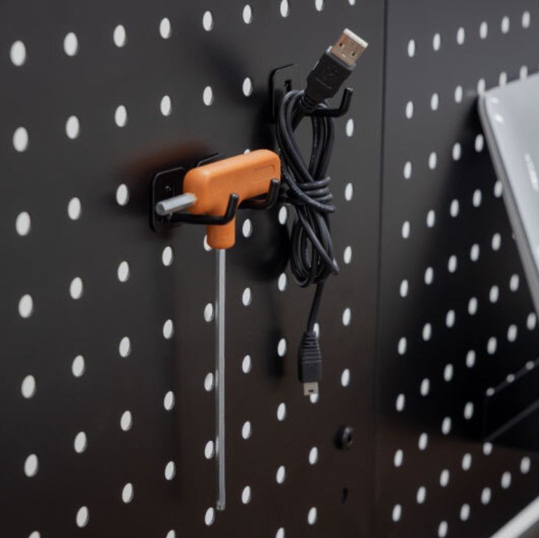 카멜마운트 파티션 타공판 1160 x 501 mm, 1개, 블랙 상세 이미지 1