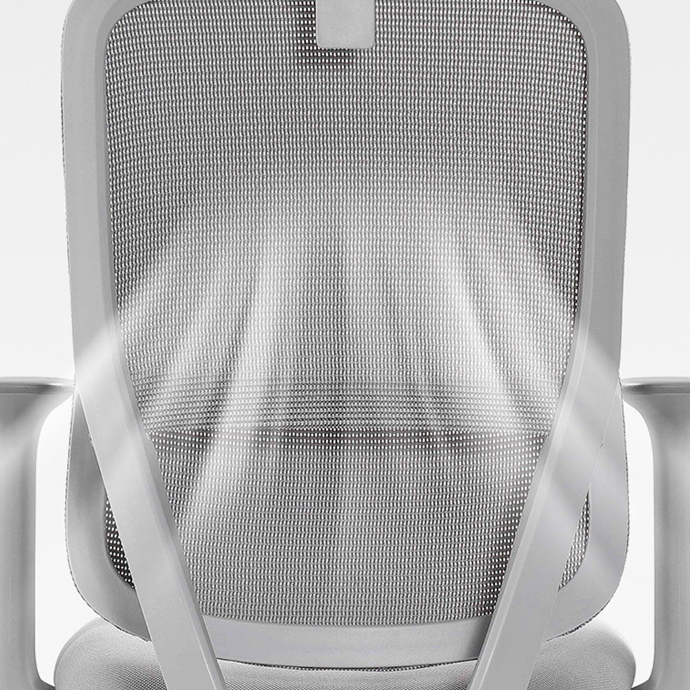 에르고체어 허리 편한 요추 서포트 의자 사무용 공부용 컴퓨터 메쉬 인체공학 의자, 그레이할인 상세 이미지 1