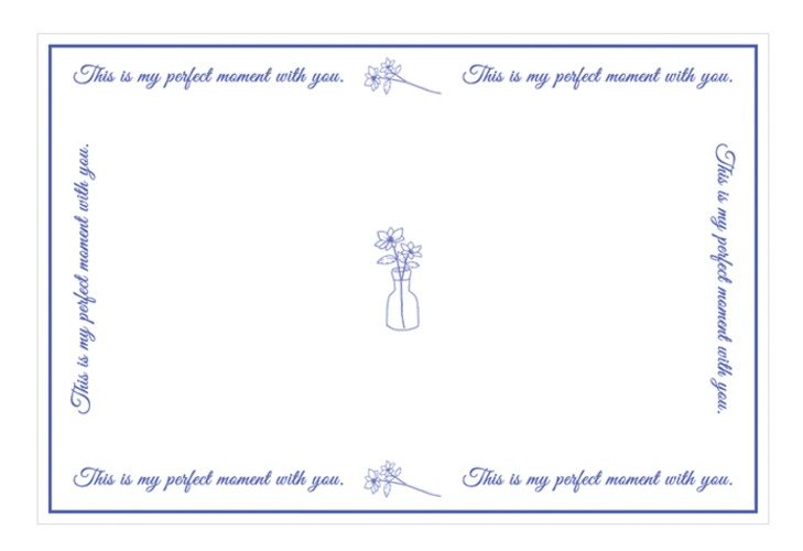 모노라이크 해피데이즈 플레이스 매트 It's indigo, Vase, 410 x 275 mm, 16개 상세 이미지 2