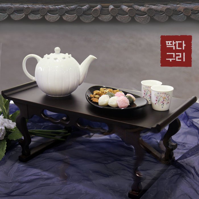 [딱다구리] 국내제작 옻칠소반 전통찻상 다과상, 월넛, 1개 상세 이미지 2