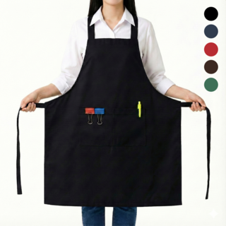 버니박스 폴리 베이직 H형 앞치마, 1개, 블랙쿠폰할인