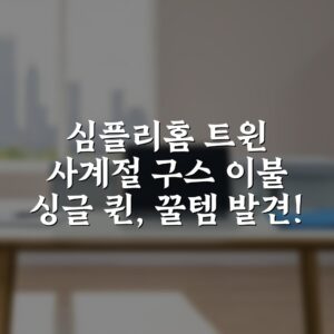 심플리홈 트윈 사계절 구스 이불 싱글 퀸, 꿀템 발견!