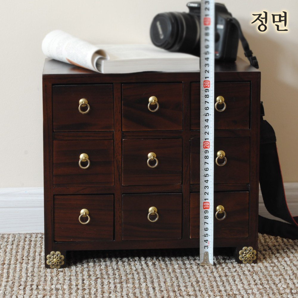 오동아트 9칸 미니약장 약장 고가구 서랍장 엔틱 원목 상세 이미지 1