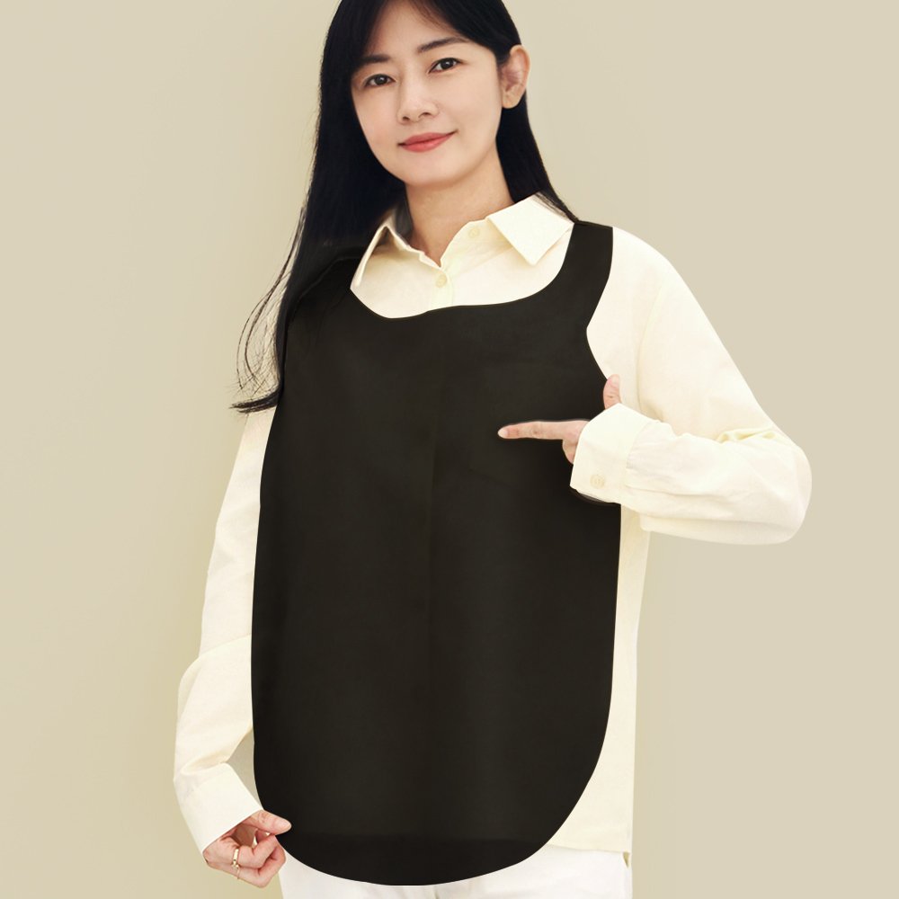 탐사 일회용 앞치마, 100개, 블랙 상세 이미지 2